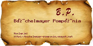 Büchelmayer Pompónia névjegykártya